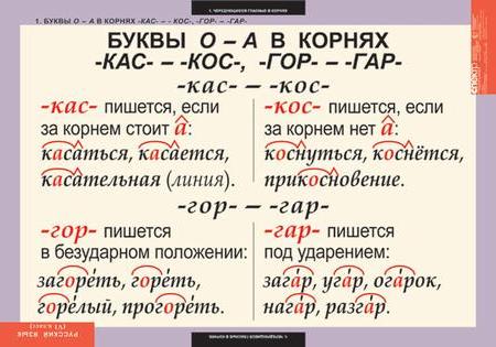 Комплект таблиц "Русский язык 6 класс"